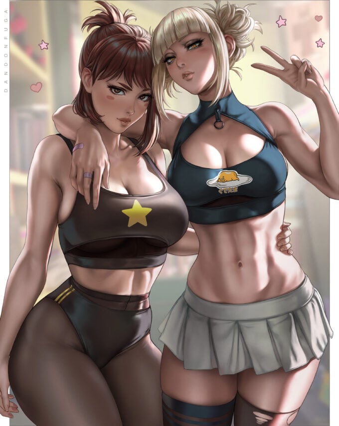 Uraraka Ochako And Himiko Toga Dandon Fuga My Hero Academia Akai Hentai